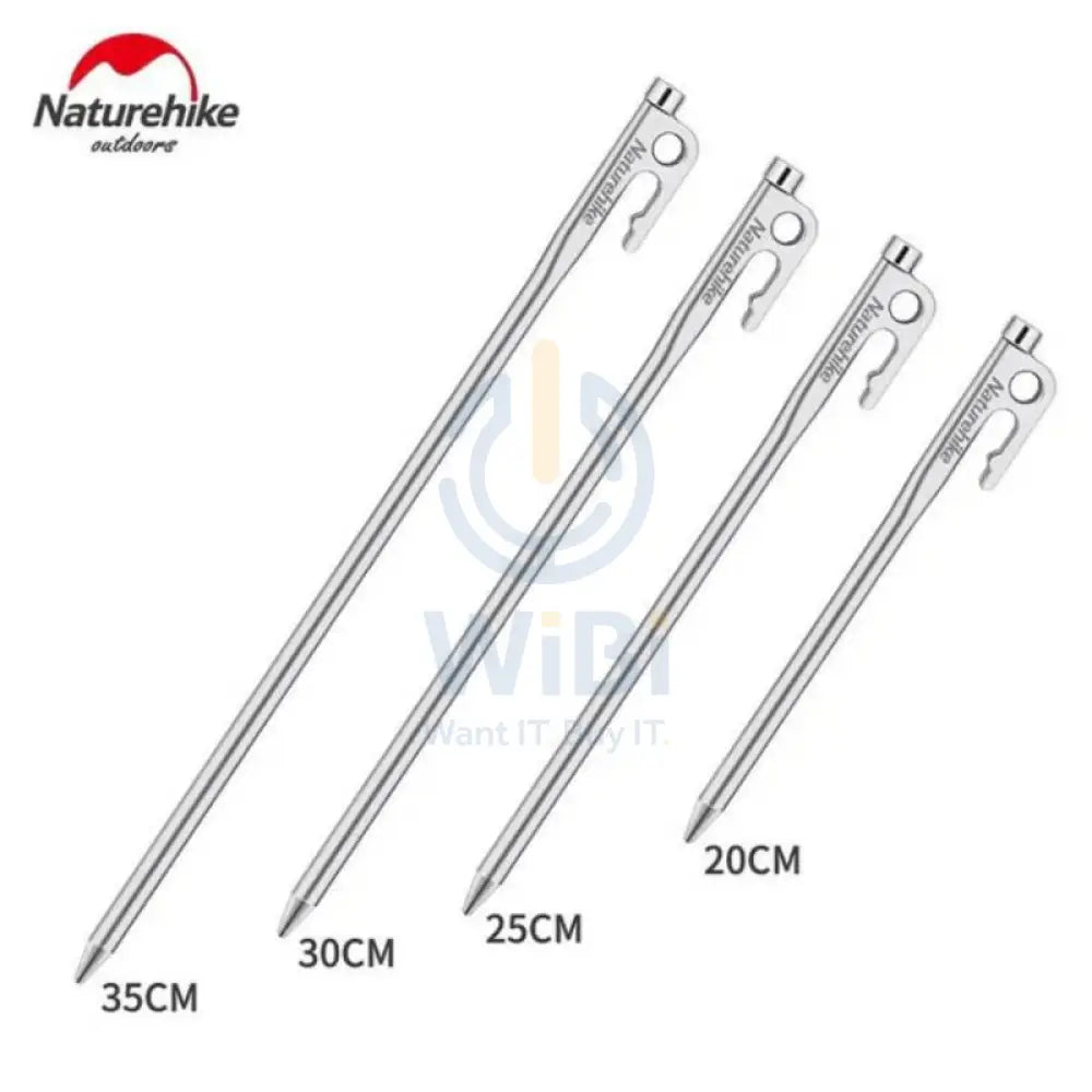 Naturehike Large stainless steel tent peg - 20cm / Silver Outdoor & Travel > Tents