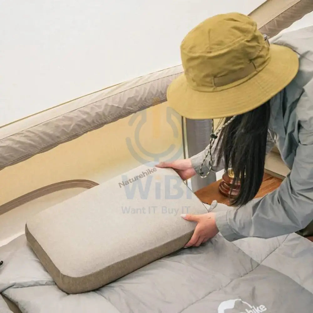 Naturehike Memory Foam Comfort Square Pillow - Khaki Outdoor & Travel > Pillows