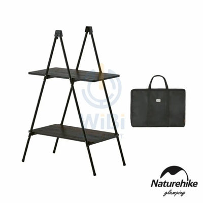 Naturehike Mountain-shaped Double Storage Rack - Black Outdoor & Travel