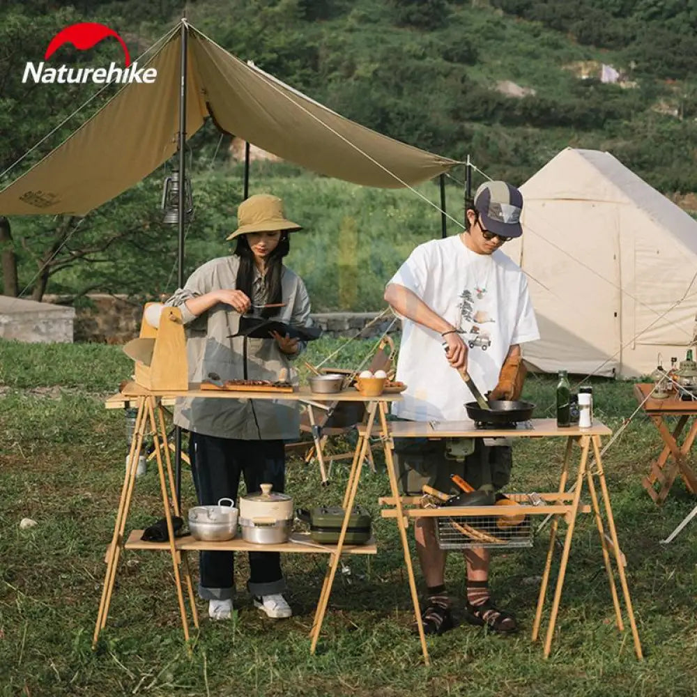 Naturehike Outdoor Camping Kitchen Cooking Table - Wood Outdoor & Travel > Tables