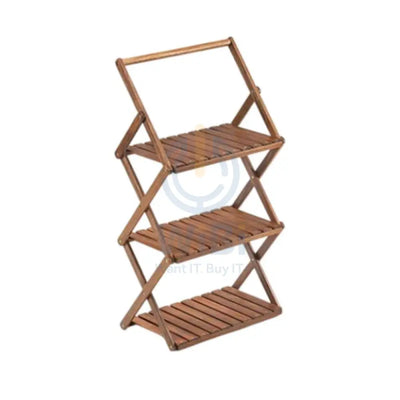 Naturehike Outdoor multi-layer shelf Three-layer Shelf - Wood grain Outdoor & Travel
