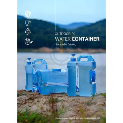 Naturehike PC 7 Grade Outdoor Water Container - 12L / Blue Transparent Outdoor & Travel