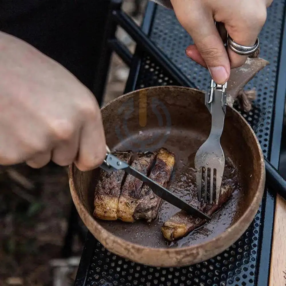 Naturehike Titanium Alloy Outdoor Travel Folding Tableware Titanium - Fork Outdoor & Travel
