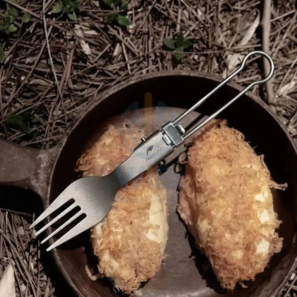 Naturehike Titanium Alloy Outdoor Travel Folding Tableware Titanium - Fork Outdoor & Travel
