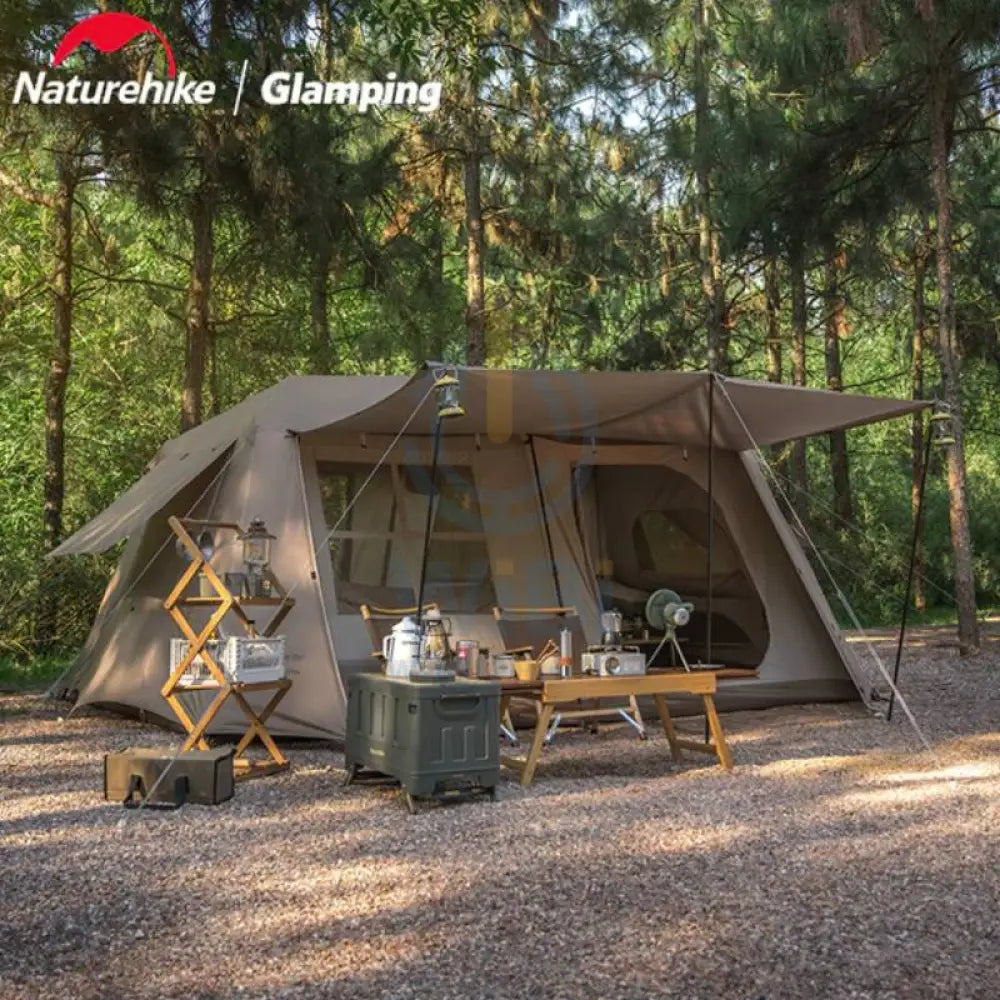 Naturehike Village 13 tent for 5-8 man (with hall pole) - Brown Outdoor & Travel > Tents
