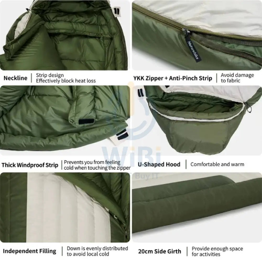Naturehike XR750 Snow Melt Down Sleeping Bag - Green Outdoor & Travel > Bags