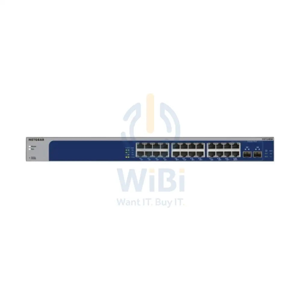 Netgear Plus XS724EM - 24 منفذًا (إيثرنت) / منفذين (SFP+) / جيجابت / يمكن تركيبه على حامل - سويتش