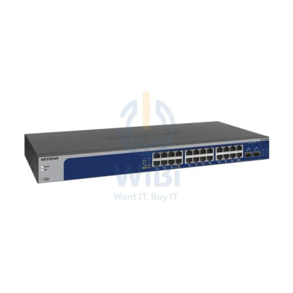 Netgear Plus XS724EM - 24 منفذًا (إيثرنت) / منفذين (SFP+) / جيجابت / يمكن تركيبه على حامل - سويتش