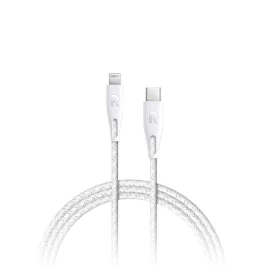 RAVPower Type-C to Lightning Charging Cable - 1.2 Meter / Nylon White