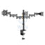 Newstar Triple Monitor Arm Desk Mount Table Stand - Up to 3 Monitors / Up to 13’’ - 27’’ Screen Size / Matte Black