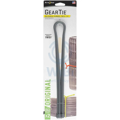 Niteize Gear Tie® Reusable Rubber Twist Tie™ 24 in. - 2 Pack - US - Charcoal Accessories > Other Accessories