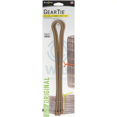 Niteize Gear Tie® Reusable Rubber Twist Tie™ 24 in. - 2 Pack - US - Coyote Accessories > Other Accessories
