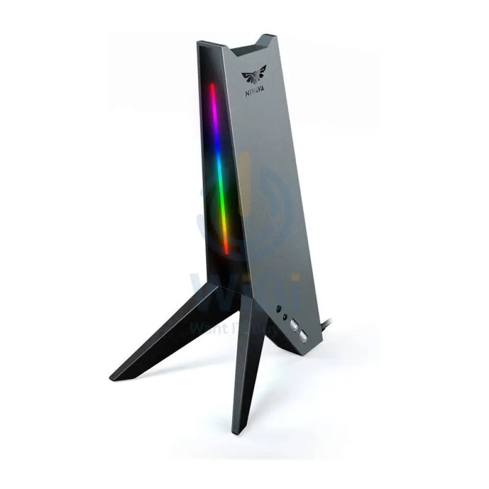 Nivana C8 RGB Headphone Stand - 3.5mm / USB / Grey