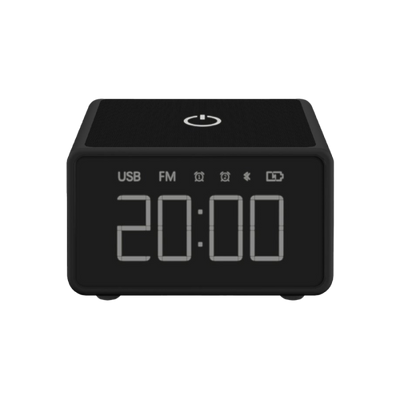 GOUI O'Clock Digital Clock with Wireless Charger and Speaker - Black