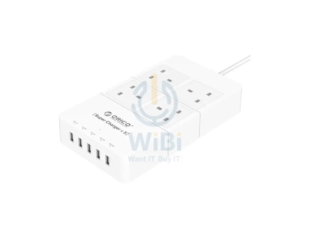 ORICO 4 AC Outlets and 5 USB Charger Surge Protector - White Accessories > Power > Power Protection > Surge Protector
