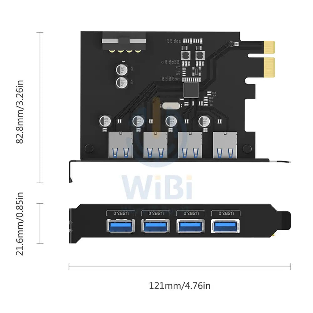 ORICO 4 Port USB3.0 PCI-E Expansion Card Accessories > Other Peripherals