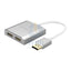 ORICO DP TO DUAL DP 4K - 15cm / Dispalyport / USB - Silver Accessories > Other Peripherals