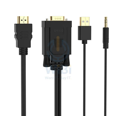 ORICO VGA to HDMI Cable - 2 Meter / Black Accessories > Cables & Converters > Cables