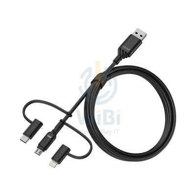 OtterBox 3-in-1 Cable - Micro USB / Lightning / USB-C / Black