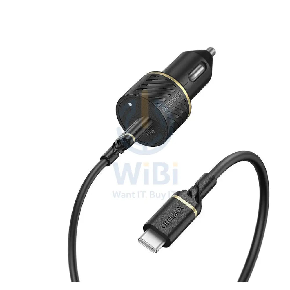 شاحن  OtterBox Carمع  كابل يو اس بي إلى يو اس بي كابل  18 وات / يو اس بي إلى يو اس بي/ أسود