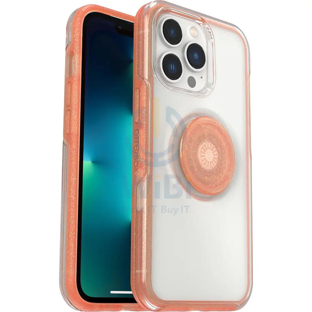 OtterBox iPhone 13 Pro Otter + Pop Symmetry Clear Case - Clear Coral Accessories > Mobiles & Tablets > Mobiles > Screen