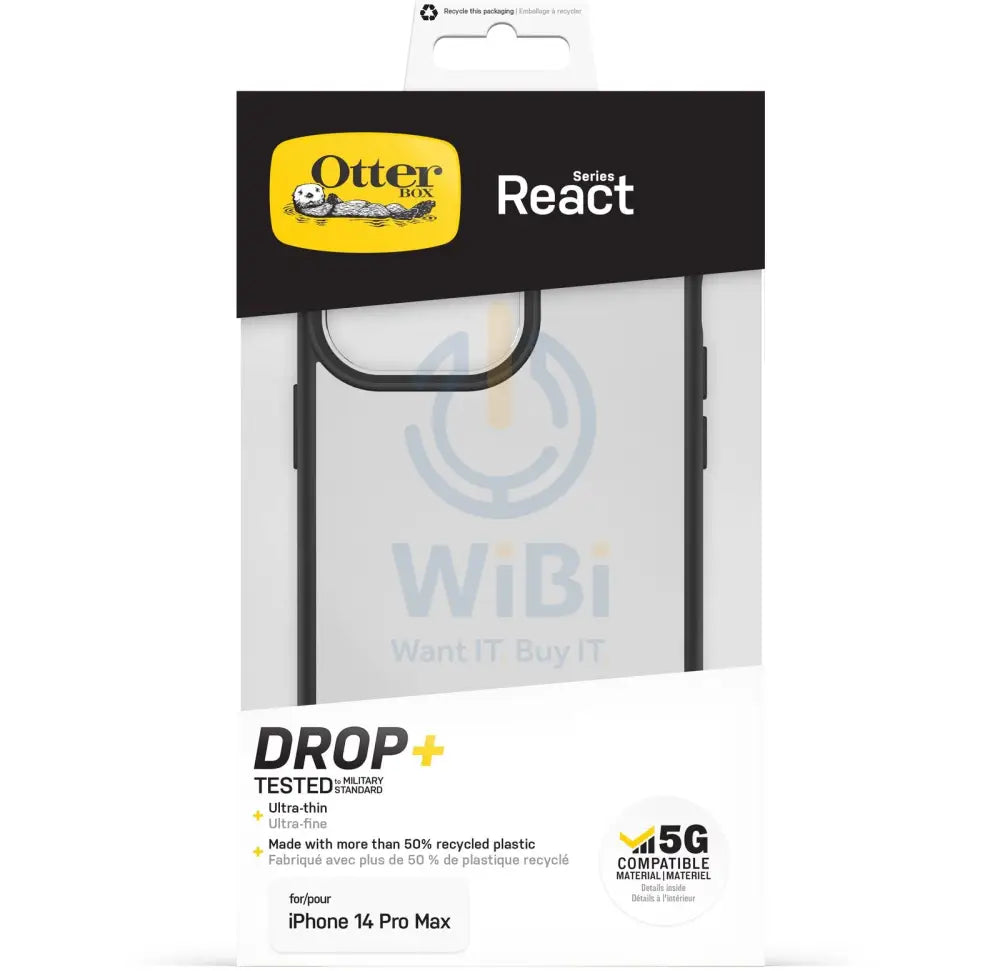 Otterbox React Case - Apple iPhone 14 Pro Max / Clear & Black Accessories > Mobiles & Tablets