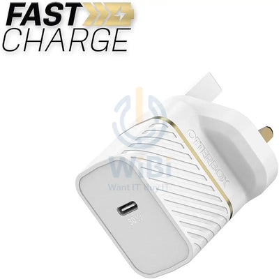OtterBox UK Wall Charger 30W GaN - 1X USB-C 30W USB-PD - White Accessories > Power Adapters