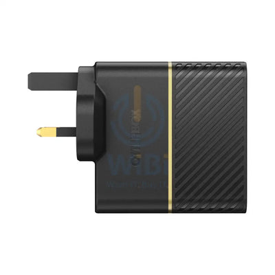 OtterBox USB-C 50W Dual Port Wall Charger - 50W / 1x 30W USB-C / 1x 20W USB-C / Black