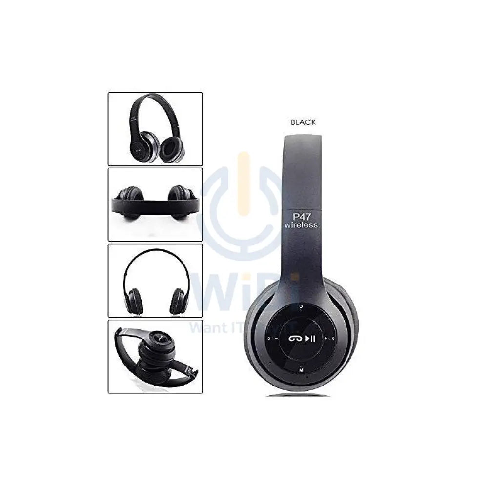 P47 Wireless Headphone - Bluetooth 4.2 / Wireless / Black - 2’s Day Treats Accessories > Audio > Headphones