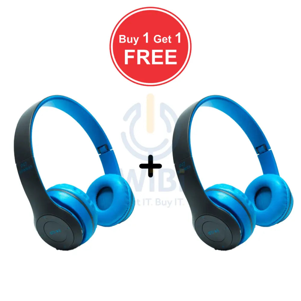 P47 Wireless Headphone - Bluetooth 4.2 / Wireless / Blue - Bundle Offer