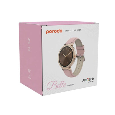 Porodo Belle Smart Watch - 1.19’’ AMOLED / Bluetooth / Pink Smart Watches