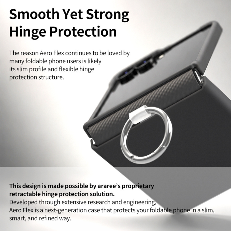 Araree Aero Flex Ring Cover For Samsung Galaxy Z Flip 8 - Black