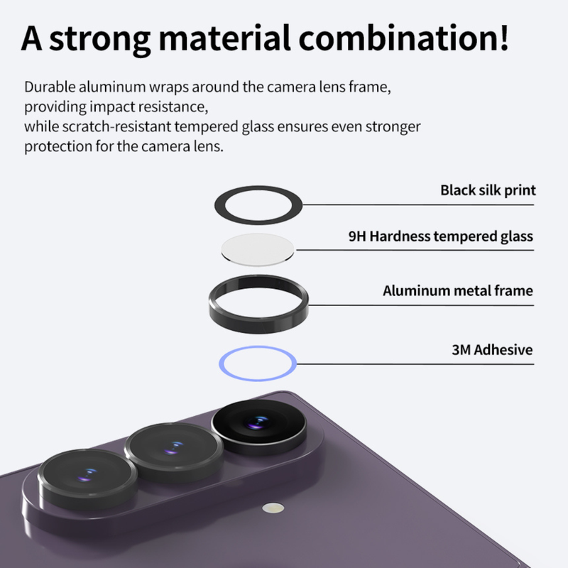 Araree Core Camera Metal Ring Camera Protector For Samsung Galaxy Z Fold 8 Ultra - Clear