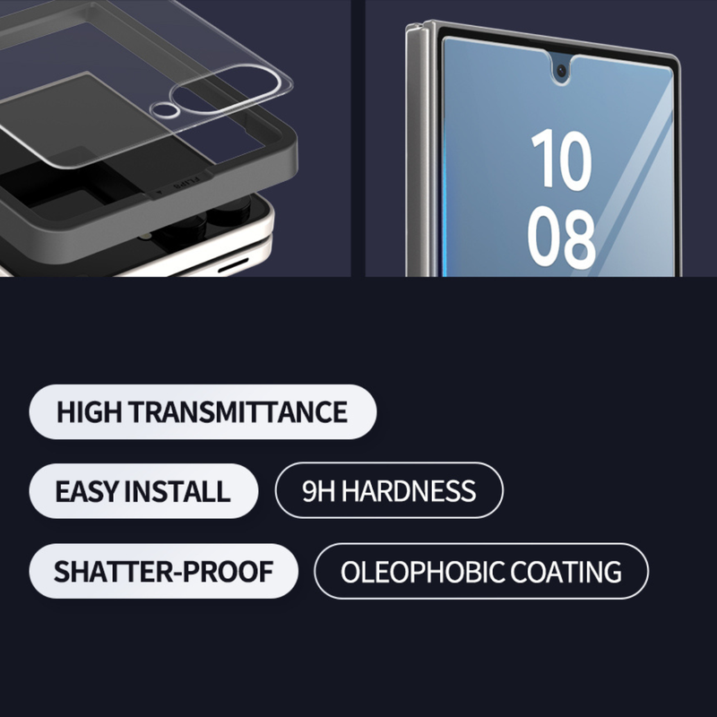 Araree Core Glass Screen Protector For Samsung Galaxy Z Flip 8 - Clear / Pack Of 2