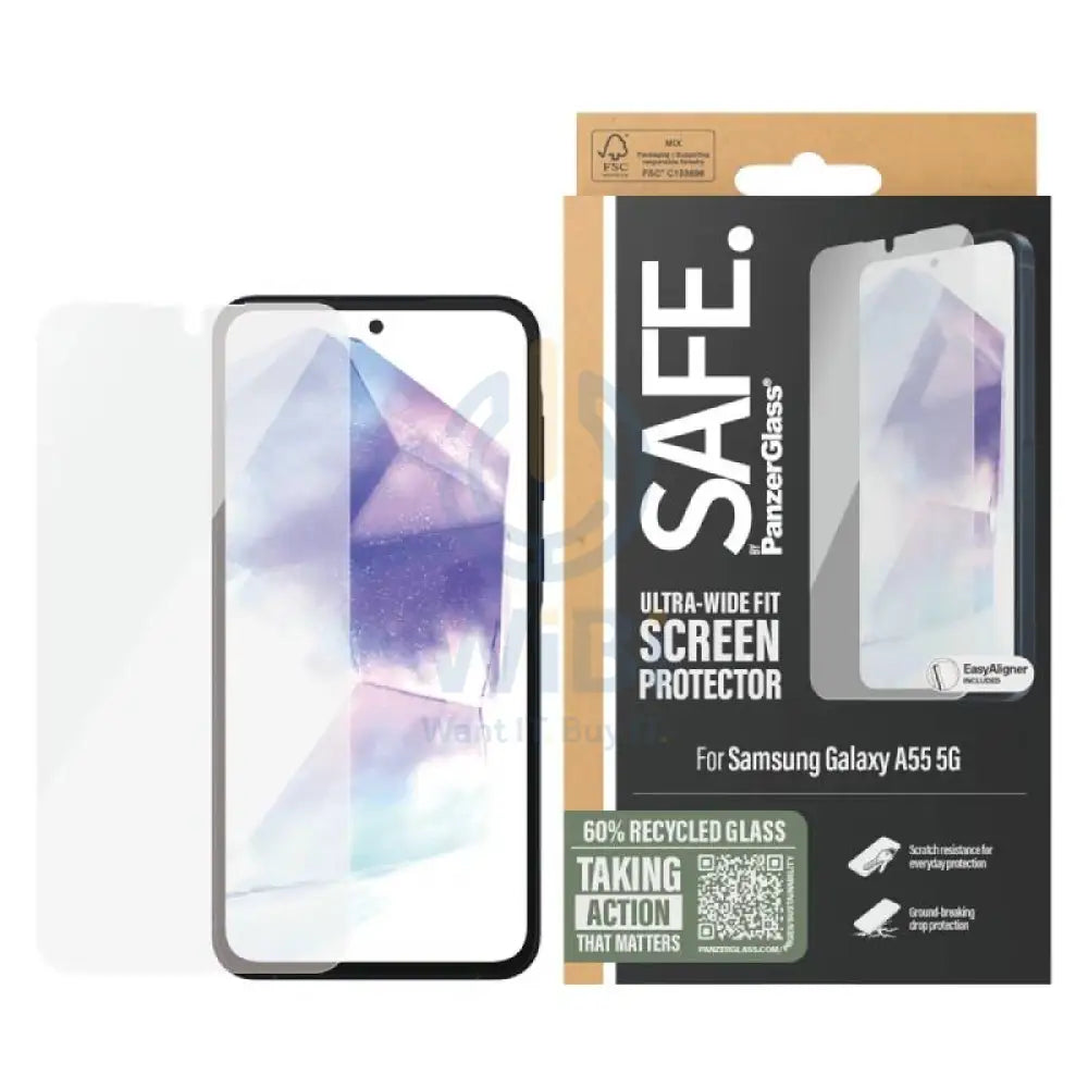 PanzerGlass Ultra-Wide Fit Screen Protector - Samsung Galaxy A55 / Clear Accessories > Mobiles & Tablets > Mobiles >