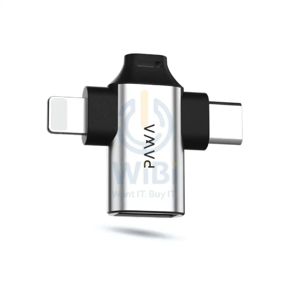 PAWA 3-in-1 OTG Adapter - Lightning / Type-C / Micro USB / 5Gbps / Grey Accessories > Cables & Converters > Converters