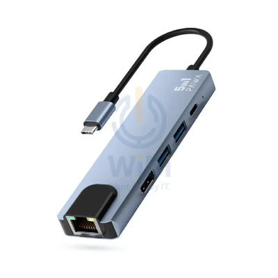 Pawa 5 in1 USB-C HUB With 4K HDMI - Grey Accessories > USB Hub