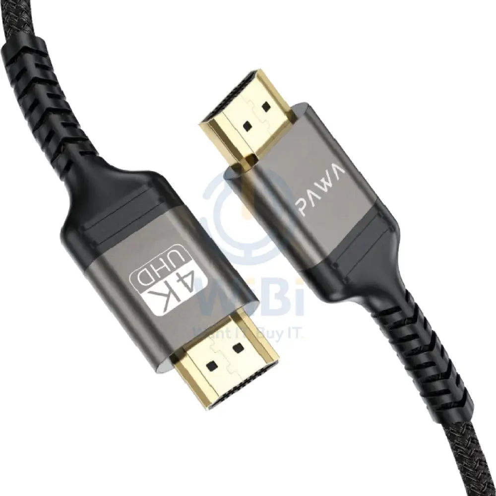 Pawa El-Caro Series Braided HDMI to HDMI 4K Cable - 3 Meter / Black Accessories > Cables & Converters > Cables