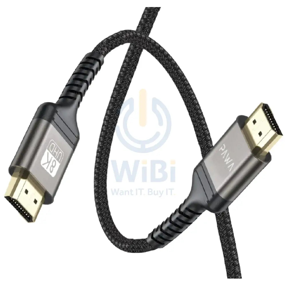 Pawa El-Caro Series Braided HDMI to HDMI 8K Cable - 3 Meter / Black Accessories > Cables & Converters > Cables > Offer