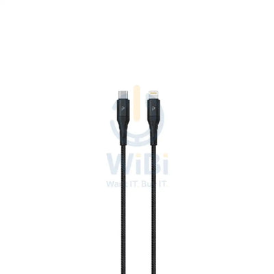 Pawa Nylon Braided 20W Data & Quick Charging USB-C to Lightning Cable 1.2m/4ft – Black Accessories > Cables &