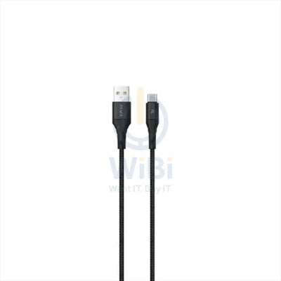 Pawa Nylon Braided 3A Data & Quick Charging Type-C Cable 1.2m/4ft - Black Accessories > Cables & Converters > Cables