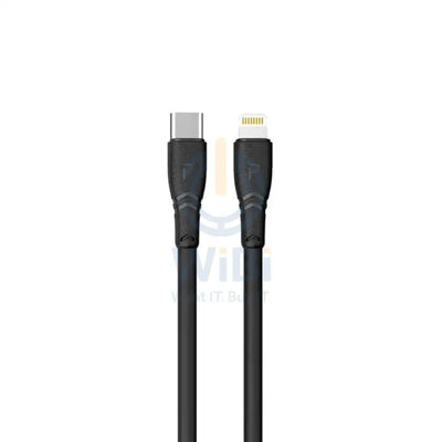 كابل PVC يو اس بي إلى لايتننج  من Pawa،كابل ، 2 متر - أسود اكسسوارات  كبلات  محولات  كبلات