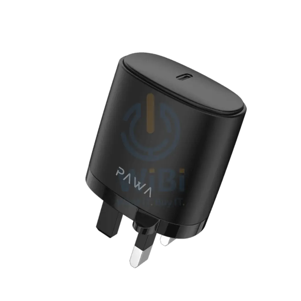 Pawa Solid Travel Charger 20W PD – Black Accessories > Power Adapters