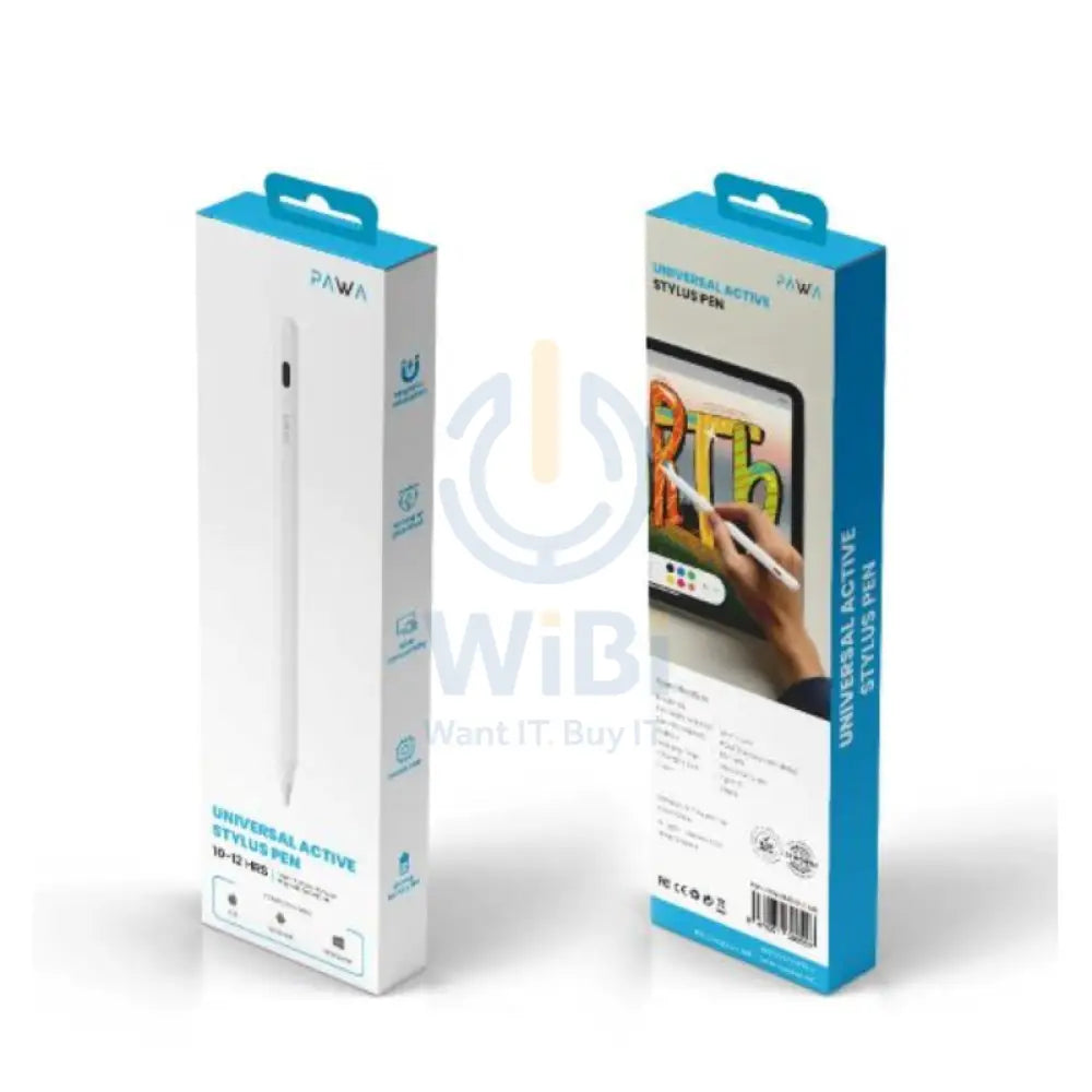 Pawa Universal Active Pen - 130mAh / White Accessories > Mobiles & Tablets > Tablets > Stylus & Pencil