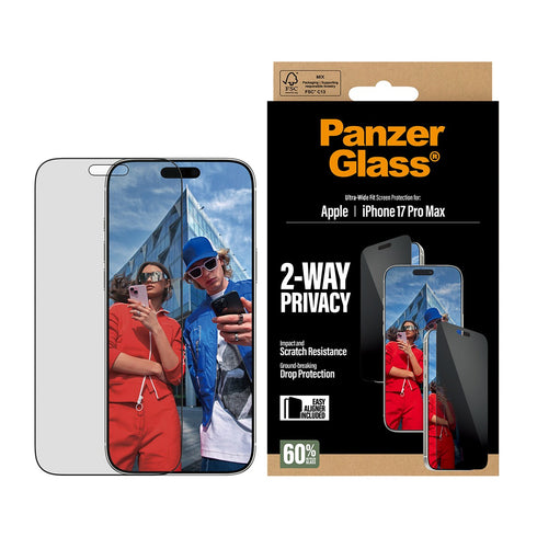 PanzerGlass® 2-Way ألترا Wide Fit الخصوصية شاشة For ايفون  برو ماكس  الخصوصية