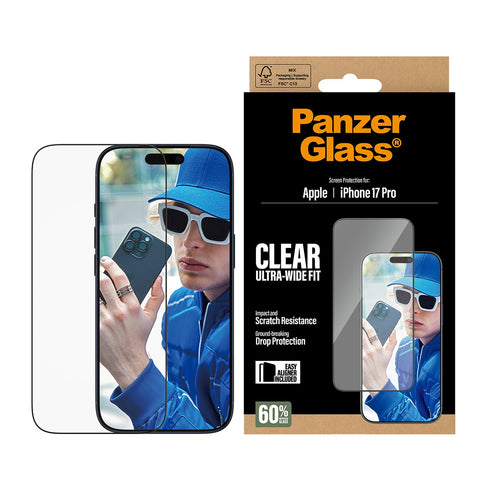 PanzerGlass® ألترا واسع المقاس شاشة لـ ايفون  برو  شفاف