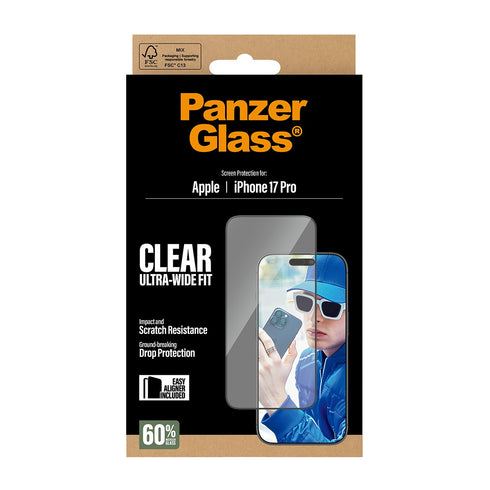 PanzerGlass® ألترا واسع المقاس شاشة لـ ايفون  برو  شفاف
