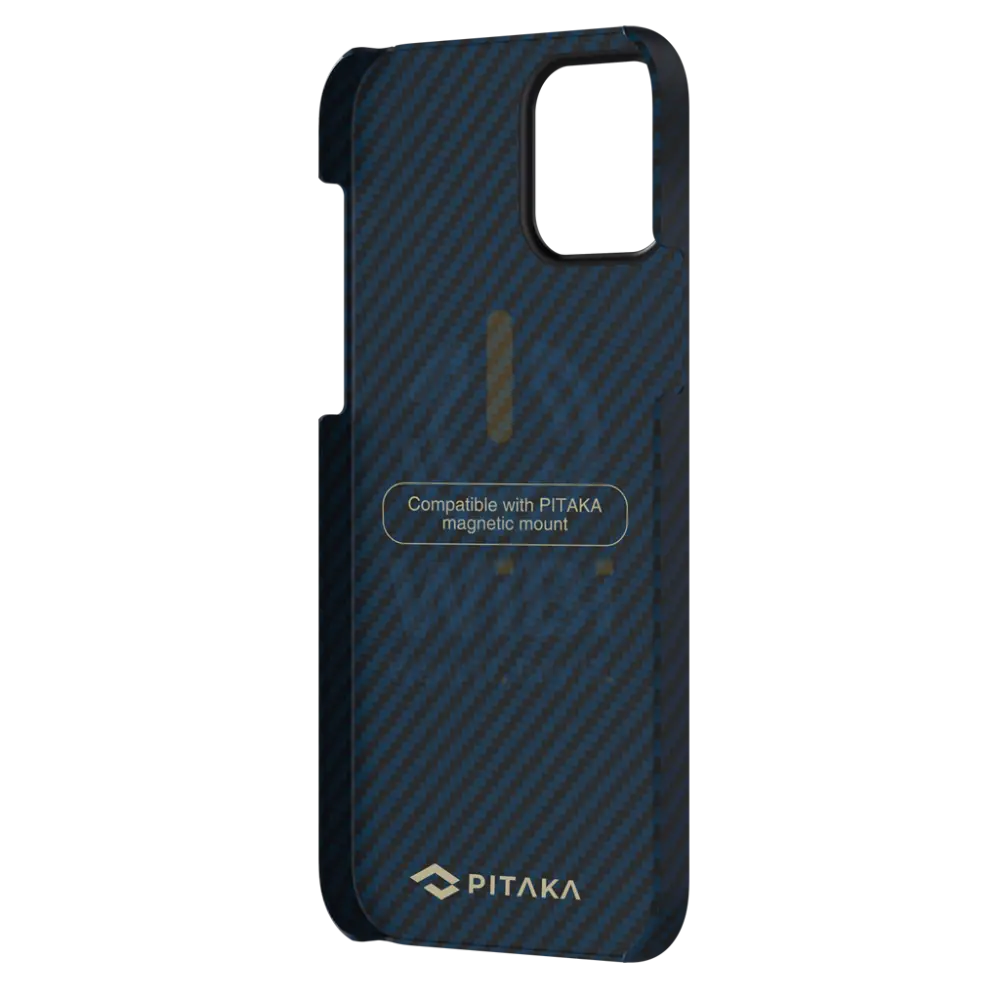 Pitaka iPhone 12 MagEZ Case - Blue Karbon - Black/Blue Twill Accessories > Mobiles & Tablets > Mobiles
