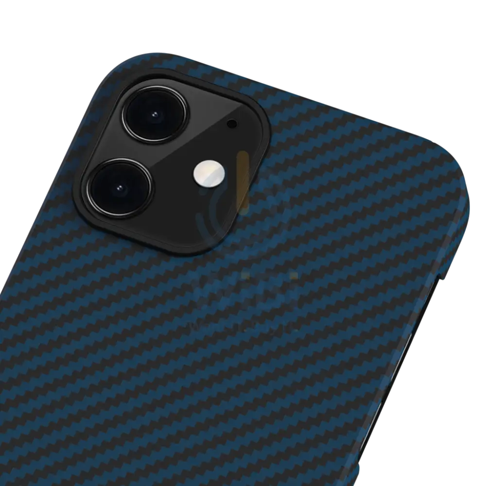 Pitaka iPhone 12 MagEZ Case - Blue Karbon - Black/Blue Twill Accessories > Mobiles & Tablets > Mobiles