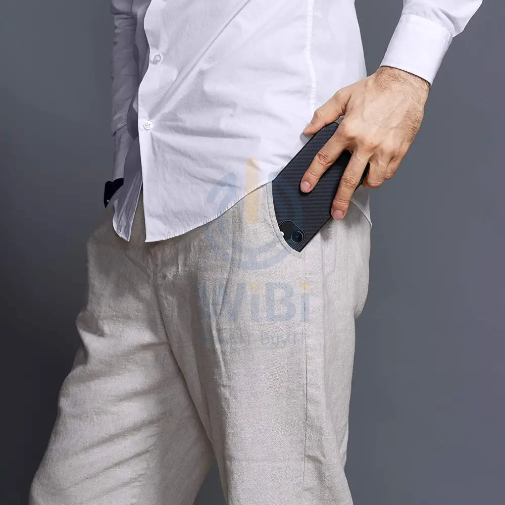 Pitaka iPhone 12 MagEZ Case Karbon - Black/Grey Twill Accessories > Mobiles & Tablets > Mobiles > Covers & Cases